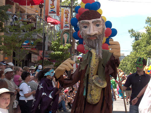 giant puppet in parade