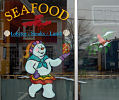Snowman window painting