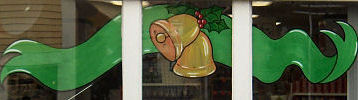Christmas bells window painting